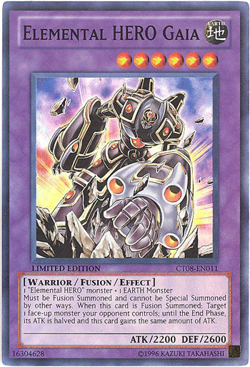 Yu-Gi-Oh Card - CT08-EN011 - ELEMENTAL HERO GAIA THUMBNAIL (super rare holo)