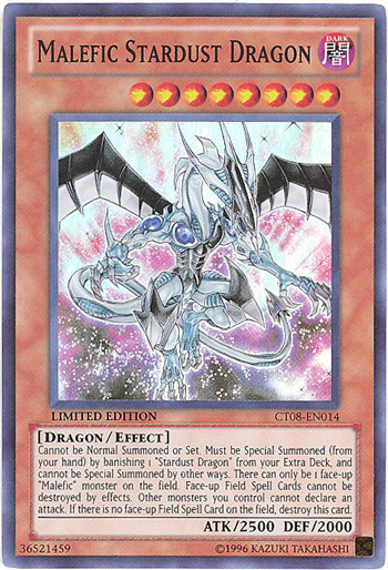 Yu-Gi-Oh Card - CT08-EN014 - MALEFIC STARDUST DRAGON THUMBNAIL (super rare holo)