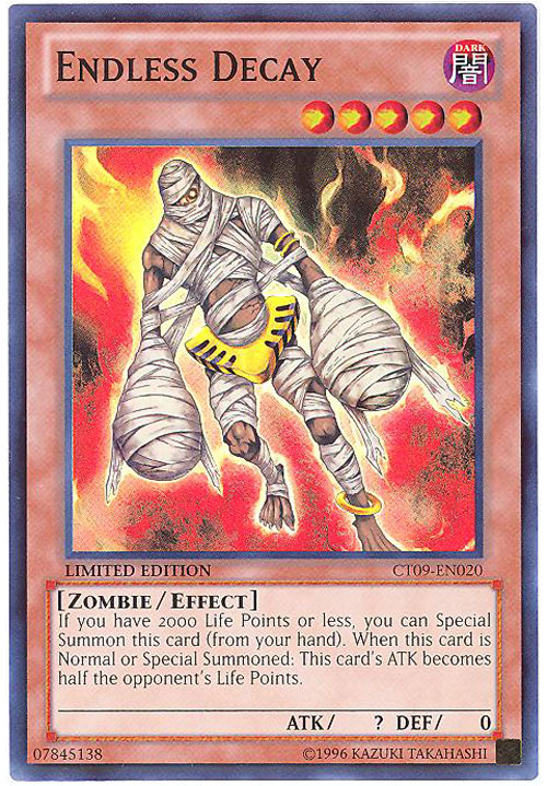 Yu-Gi-Oh Card - CT09-EN020 - ENDLESS DECAY super rare 