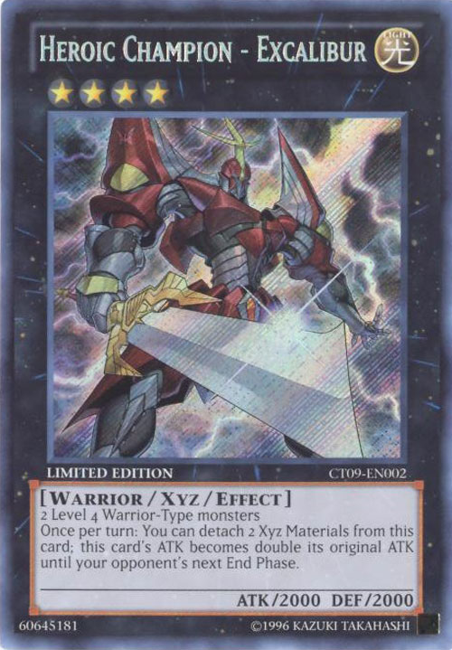 Yu-Gi-Oh Card - CT09-EN002 - HEROIC CHAMPION - EXCALIBUR (secret rare holo)