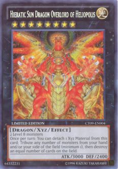 Yu-Gi-Oh Card - CT09-EN004 - HIERATIC SUN DRAGON OVERLORD OF HELIOPOLIS (secret rare holo)