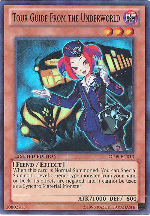 Yu-Gi-Oh Card - CT09-EN013 - TOUR GUIDE FROM THE UNDERWORLD (super rare holo)