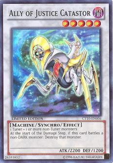 Yu-Gi-Oh Card - CT10-EN006 - ALLY OF JUSTICE CATASTOR (super rare holo)