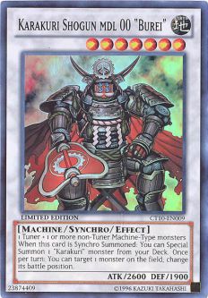 Yu-Gi-Oh Card - CT10-EN009 - KARAKURI SHOGUN MDL 00 "BUREI" (super rare holo)