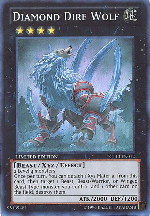 Yu-Gi-Oh Card - CT10-EN012 - DIAMOND DIRE WOLF (super rare holo) Yu-Gi-Oh Card - CT10-EN012 - DIAMOND DIRE WOLF (super rare holo)