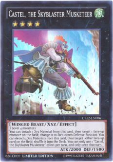 Yu-Gi-Oh Card - CT12-EN006 - CASTEL, THE SKYBLASTER MUSKETEER (super rare holo) Yu-Gi-Oh Card - CT12-EN006 - CASTEL, THE SKYBLASTER MUSKETEER (super rare holo)