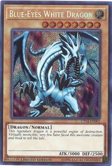 Yu-Gi-Oh Card - CT14-EN002 - BLUE-EYES WHITE DRAGON (secret rare holo)