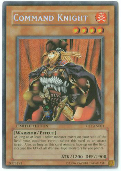 Yu-Gi-Oh Card - CT1-EN003 - COMMAND KNIGHT (secret rare holo)