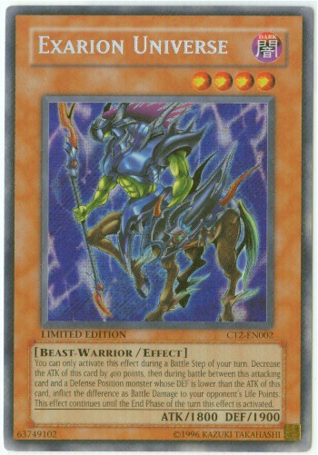 Yu-Gi-Oh Card - CT2-EN002 - EXARION UNIVERSE (secret rare holo)