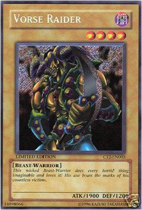 Yu-Gi-Oh Card - CT2-EN003 - VORSE RAIDER THUMBNAIL (secret rare holo)