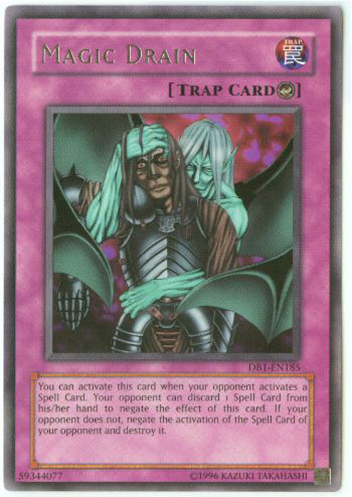 Yu-Gi-Oh Card - DB1-EN185 - MAGIC DRAIN (rare)