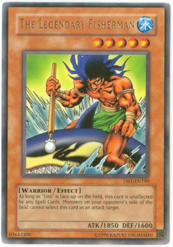 Yu-Gi-Oh Card - DB1-EN190 - THE LEGENDARY FISHERMAN (rare ...