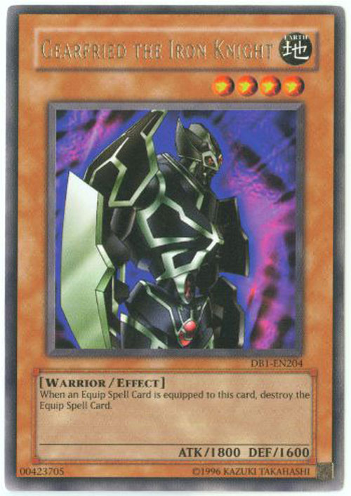 Yu-Gi-Oh Card - DB1-EN204 - GEARFRIED THE IRON KNIGHT (rare)