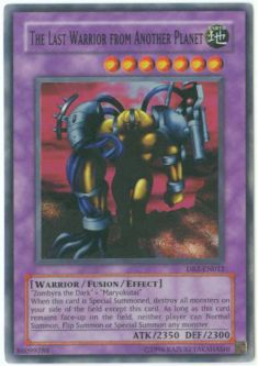Yu-Gi-Oh Card - DB2-EN012 - THE LAST WARRIOR FROM ANOTHER PLANET (super rare holo)