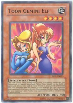Yu-Gi-Oh Card - DB2-EN119 - TOON GEMINI ELF (common)