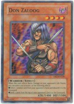 Yu-Gi-Oh Card - DB2-EN228 - DON ZALOOG (super rare holo) *Played*