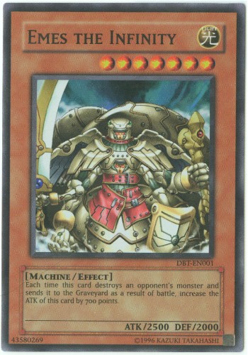 Yu-Gi-Oh Card - DBT-EN001 - EMES THE INFINITY (super rare holo)