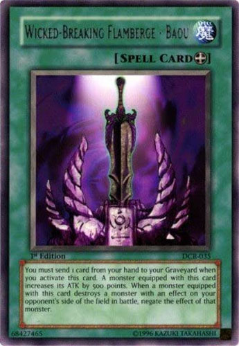 Yu-Gi-Oh Card - DCR-035 - WICKED-BREAKING FLAMBERGE - BAOU (rare)