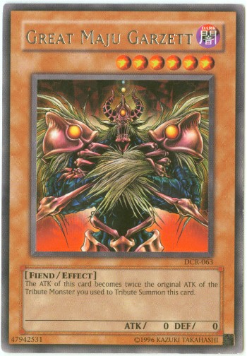 Yu-Gi-Oh Card - DCR-063 - GREAT MAJU GARZETT (rare)