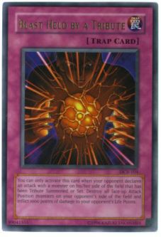 Yu-Gi-Oh Card - DCR-104 - BLAST HELD BY A TRIBUTE (ultra rare holo) *Played*