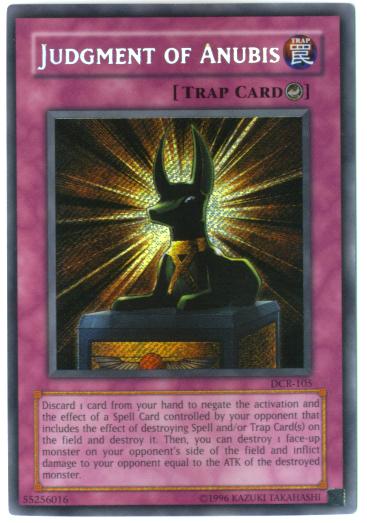 Yu-Gi-Oh Card - DCR-105 - JUDGMENT OF ANUBIS (secret rare holo)