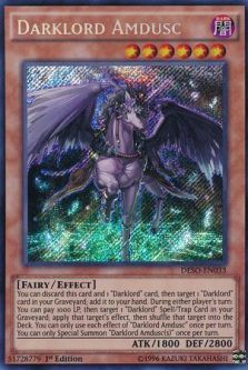 Yu-Gi-Oh Card - DESO-EN033 - DARKLORD AMDUSC (secret rare holo)