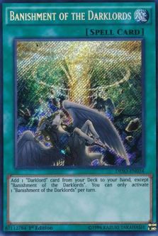 Yu-Gi-Oh Card - DESO-EN034 - BANISHMENT OF THE DARKLORDS (secret rare holo)