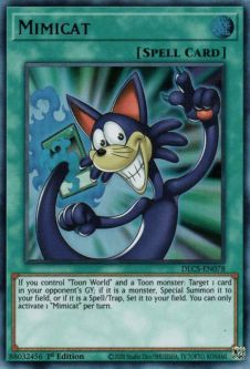 Yu-Gi-Oh Card - DLCS-EN078 - MIMICAT (ultra rare holo)
