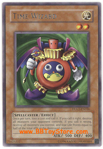 Yu-Gi-Oh Card - DLG1-EN036 - TIME WIZARD (rare)