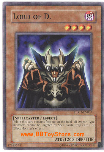 Yu-Gi-Oh Card - DLG1-EN087 - LORD OF D. (common