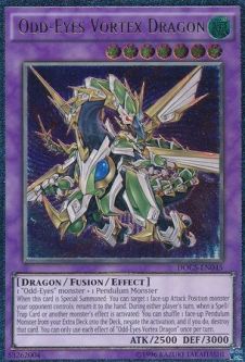 Yu-Gi-Oh Card - DOCS-EN045 - ODD-EYES VORTEX DRAGON (ultimate rare holo)