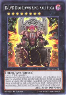 Yu-Gi-Oh Card - DOCS-EN050 - D/D/D DUO-DAWN KING KALI YUGA (super rare holo)