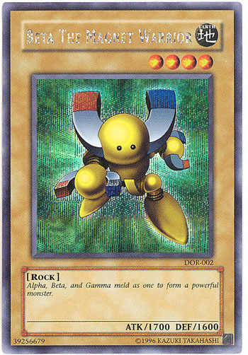 Yu-Gi-Oh Card - DOR-002 - BETA the MAGNET WARRIOR (secret rare holo)