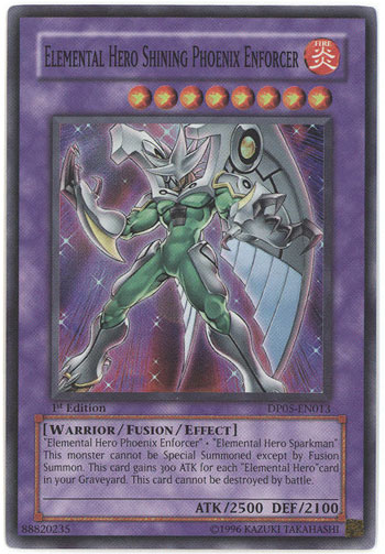 Yu-Gi-Oh Card - DP05-EN013 - ELEMENTAL HERO SHINING PHOENIX ENFORCER (super rare holo)