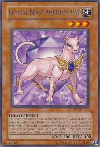 Yu-Gi-Oh Card - DP07-EN002 - CRYSTAL BEAST AMETHYST CAT (rare)