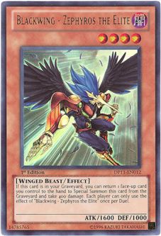 Yu-Gi-Oh Card - DP11-EN012 - BLACKWING - ZEPHYROS THE ELITE (ultra rare holo)