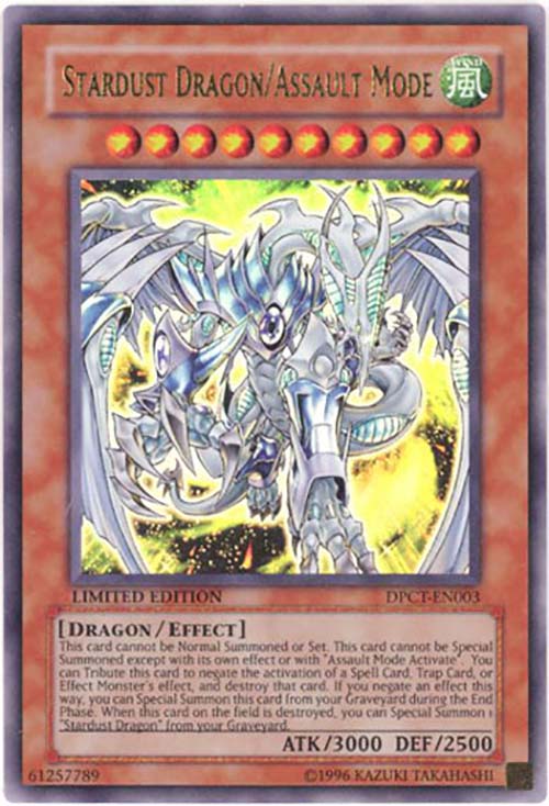 Yu-Gi-Oh Card - DPCT-EN003 - STARDUST DRAGON/ASSAULT MODE (ultra rare holo)