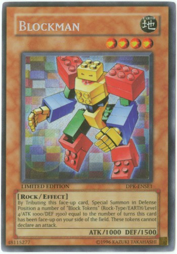 Yu-Gi-Oh Card - DPK-ENSE1 - BLOCKMAN (secret rare holo)
