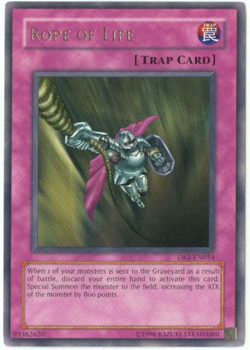 Yu-Gi-Oh Card - DR1-EN054 - ROPE OF LIFE (rare)