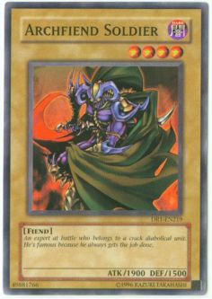 Yu-Gi-Oh Card - DR1-EN219 - ARCHFIEND SOLDIER (common)