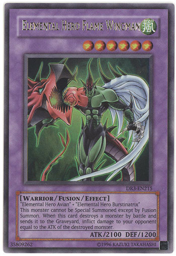 Yu-Gi-Oh Card - DR3-EN215 - ELEMENTAL HERO FLAME WINGMAN (ultra rare ...