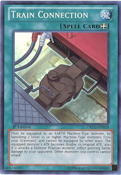 Yu-Gi-Oh Card - DRLG-EN039 - TRAIN CONNECTION (super rare holo)