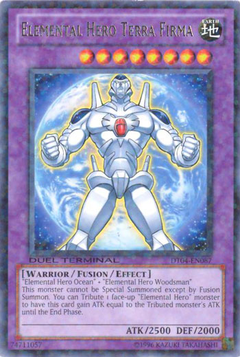 Yu-Gi-Oh Card - DT04-EN087 - ELEMENTAL HERO TERRA FIRMA (duel terminal normal parallel rare)