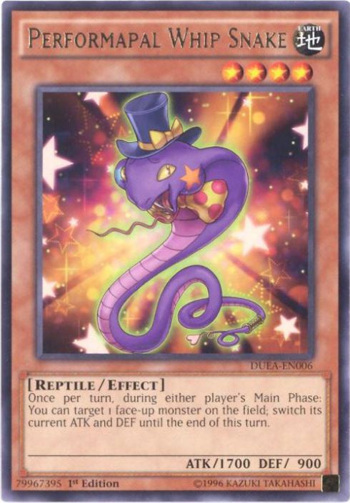 Yu-Gi-Oh Card - DUEA-EN006 - PERFORMAPAL WHIP SNAKE (rare) Yu-Gi-Oh Card - DUEA-EN006 - PERFORMAPAL WHIP SNAKE (rare)
