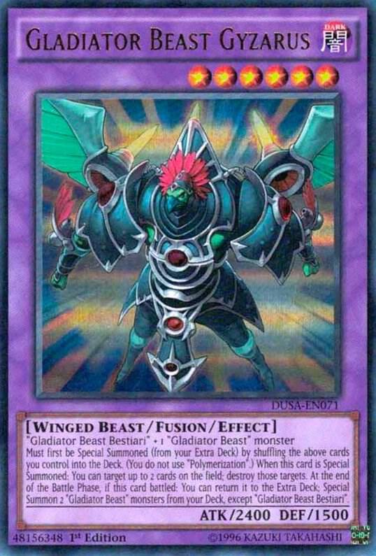 Yu-Gi-Oh Card - DUSA-EN071 - GLADIATOR BEAST GYZARUS (ultra rare holo)
