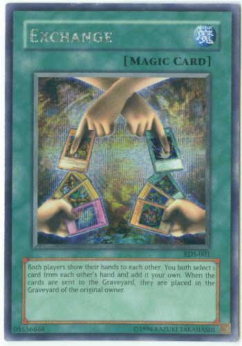 Yu-Gi-Oh Card - EDS-001 - EXCHANGE (secret rare holo)