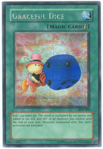 Yu-Gi-Oh Card - EDS-002 - GRACEFUL DICE (secret rare holo)