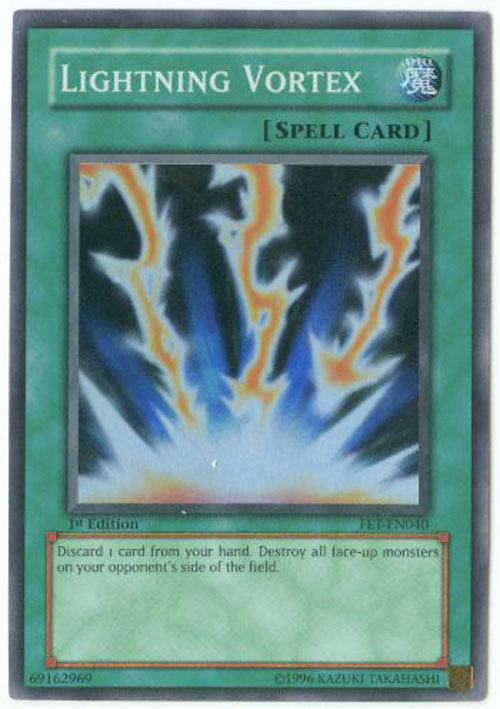 Yu-Gi-Oh Card - FET-EN040 - LIGHTNING VORTEX (super rare holo)