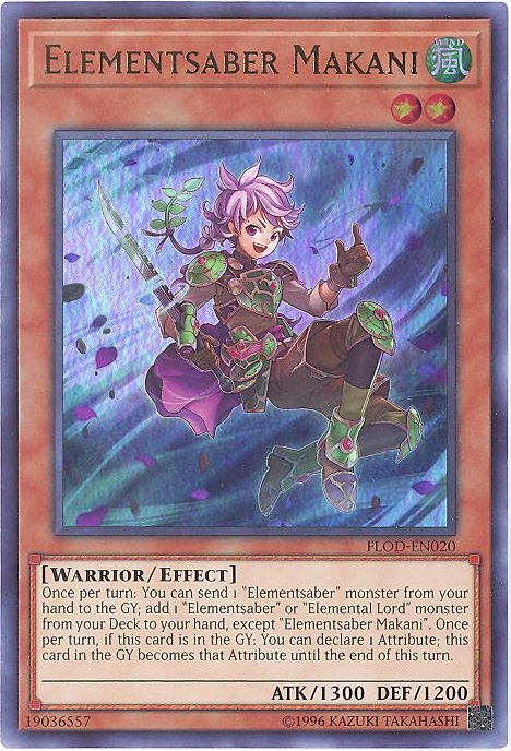 Yugioh Elementsaber Molehhu FLOD-EN024 Ultra Rare 1st Edition