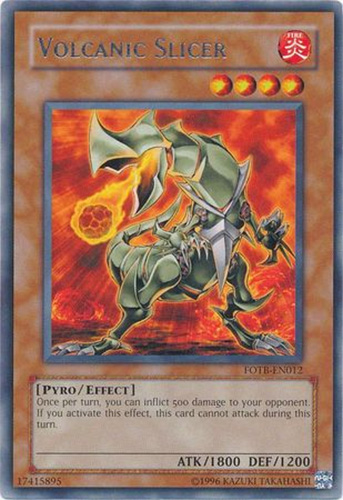Yu-Gi-Oh Card - FOTB-EN012 - VOLCANIC SLICER (rare)